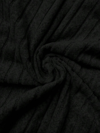 Selianne Women's Comfortable Casual V-Neck Ruffle Batwing Sleeve Solid Color Brushed Rib T-Shirt - Image 8