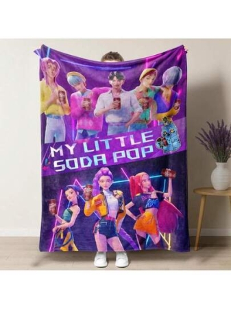 Star Team Blanket,"MY LIT TLE SODA POP" Kpop Boy And Girl Group Figure Print Blanket, Fleece Blanket,Soft Flannel Sofa Bed Cover, Lightweight All-Season Travel Camping Home Rug
