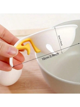 1pcs, Egg Yolk Separator Divider Holder, White Plastic Egg White Filter, Household Eggs Tool, Cooking Baking Tool, Kitchen Gadget - Image 4