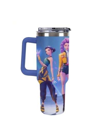 KPop Car Cup Demon Hunters Huntrx 40oz Tumbler Vacuum Insulated Coffee Cups With Lid Straw Car Mugs Water Bottle
