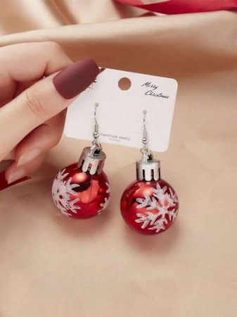 1 Pair Christmas Glitter Resin Star Lantern Drop Earrings