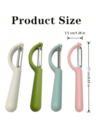 1 Stainless Steel Peeler, Multi-Functional Kitchen Peeler, Fruit And Vegetable Parer, Sharp Stainless Steel Blade, Comfortable Handle, Small Kitchen Tool (Random Color) - Image 3