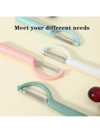 1 Stainless Steel Peeler, Multi-Functional Kitchen Peeler, Fruit And Vegetable Parer, Sharp Stainless Steel Blade, Comfortable Handle, Small Kitchen Tool (Random Color) - Image 5