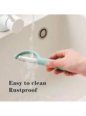 1 Stainless Steel Peeler, Multi-Functional Kitchen Peeler, Fruit And Vegetable Parer, Sharp Stainless Steel Blade, Comfortable Handle, Small Kitchen Tool (Random Color) - Image 6