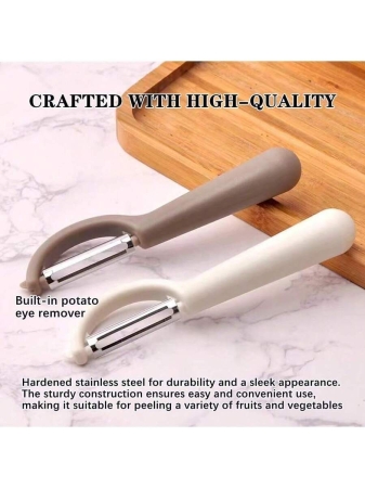 1 Stainless Steel Peeler, Multi-Functional Kitchen Peeler, Fruit And Vegetable Parer, Sharp Stainless Steel Blade, Comfortable Handle, Small Kitchen Tool (Random Color) - Image 7