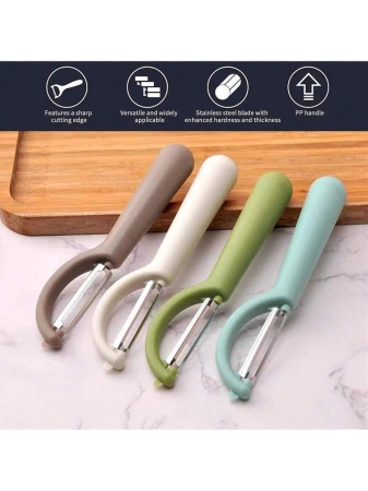 1 Stainless Steel Peeler, Multi-Functional Kitchen Peeler, Fruit And Vegetable Parer, Sharp Stainless Steel Blade, Comfortable Handle, Small Kitchen Tool (Random Color) - Image 8