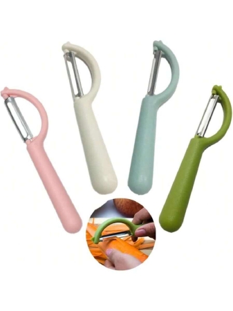 1 Stainless Steel Peeler, Multi-Functional Kitchen Peeler, Fruit And Vegetable Parer, Sharp Stainless Steel Blade, Comfortable Handle, Small Kitchen Tool (Random Color) - Image 9
