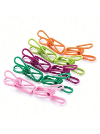 10 Windproof Multi-Purpose Metal Clips - Non-Slip, Strong Grip, Various Colors, Food Bag Sealing Clips, Clothes Drying Rack - Image 3