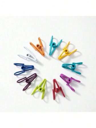 10 Windproof Multi-Purpose Metal Clips - Non-Slip, Strong Grip, Various Colors, Food Bag Sealing Clips, Clothes Drying Rack - Image 8