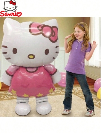 Sanrio 46in/116cm Large Balloon Party Layout Three-Dimensional Kitty Aluminum Film Balloon Birthday Party Party Decoration Balloon 1pc, - Image 2