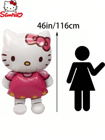 Sanrio 46in/116cm Large Balloon Party Layout Three-Dimensional Kitty Aluminum Film Balloon Birthday Party Party Decoration Balloon 1pc, - Image 3