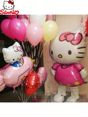 Sanrio 46in/116cm Large Balloon Party Layout Three-Dimensional Kitty Aluminum Film Balloon Birthday Party Party Decoration Balloon 1pc, - Image 6