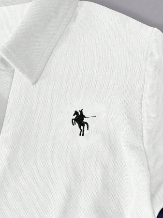 Rina Fox Ladies' Contrast Color Turndown Collar Long Sleeve Casual T-Shirt With Knight Print Fall Cloth For Women, Christmas - Image 16