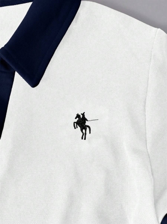 Rina Fox Ladies' Contrast Color Turndown Collar Long Sleeve Casual T-Shirt With Knight Print Fall Cloth For Women, Christmas - Image 21