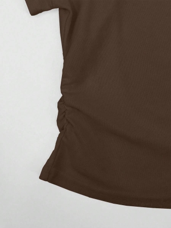 Rina Fox Ladies' Contrast Color Turndown Collar Long Sleeve Casual T-Shirt With Knight Print Fall Cloth For Women, Christmas - Image 49