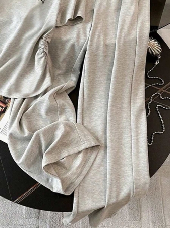 Resyla Women's Casual Ruched T-Shirt And Pants 2 Pieces Set, Summer - Image 9