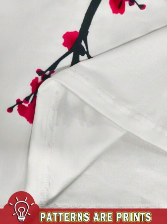 Noixe Y2K Women's Printed T-Shirt, Plum Blossom T-Shirt, Suitable For Autumn And Winter, Fashionable, Printed T-Shirt, Fashionable T-Shirt, Gifts For Brothers And Sisters, Gifts For Sisters, Cute T-Shirt, 2000S Retro T-Shirt, Casual And Simple, Fashionable T-Shirt - Image 11