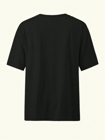 Oversized Shirt, Gift For Girlfriend/Wife, Valentine's Gift, Pet Family Customized, Custom Women's T-Shirt Shirt - Add Your Own Text And Images (Family Photo/Selfie/Pet Photo/Friend Photo/Party Photo) To Design Your Personalized Printed T-Shirt, Youth/Couple/Family/Pet Photo, Anniversary Gift,Chic Autumn, Utilitarian Chic, Fall New Style Women, Graphic Print - Image 7