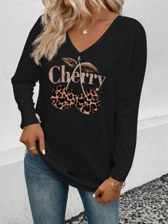 INAWLY Women's V-Neck Flare Sleeve Gradient Heart Print Casual Long Sleeve T-Shirt, Versatile Best Seller Fall Cloth For Women - Image 13