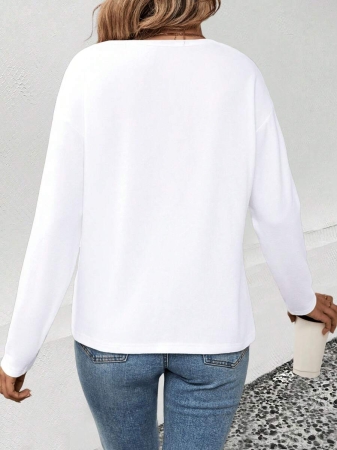 INAWLY Women's V-Neck Flare Sleeve Gradient Heart Print Casual Long Sleeve T-Shirt, Versatile Best Seller Fall Cloth For Women - Image 28