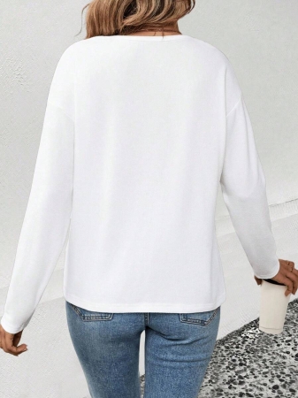 INAWLY Women's V-Neck Flare Sleeve Gradient Heart Print Casual Long Sleeve T-Shirt, Versatile Best Seller Fall Cloth For Women - Image 34