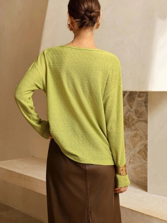 INAWLY Women's V-Neck Flare Sleeve Gradient Heart Print Casual Long Sleeve T-Shirt, Versatile Best Seller Fall Cloth For Women - Image 84