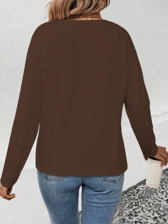 INAWLY Women's V-Neck Flare Sleeve Gradient Heart Print Casual Long Sleeve T-Shirt, Versatile Best Seller Fall Cloth For Women - Image 112