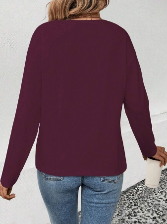 INAWLY Women's V-Neck Flare Sleeve Gradient Heart Print Casual Long Sleeve T-Shirt, Versatile Best Seller Fall Cloth For Women - Image 121