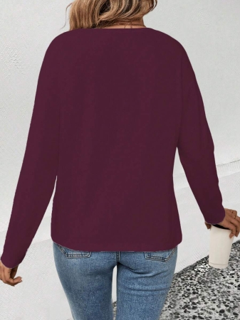 INAWLY Women's V-Neck Flare Sleeve Gradient Heart Print Casual Long Sleeve T-Shirt, Versatile Best Seller Fall Cloth For Women - Image 131