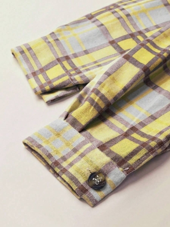 Women's Plaid Shirt Jacket, Lightweight Outer Shirt, Y2K Back To School Celebration Casual Commute Checkered Button-Front Shirt, Casual Long Sleeve Turndown Collar Versatile Shirt, Suitable For Daily Casual, Outdoor, Vacation Wear, All Season - Image 24