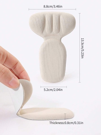 1 Pair/2 Pairs Heel Grips Liner Cushions Inserts For Loose Shoes, Heel Pads Snugs For Shoe Too Big Men Women, Filler Improved Shoe Fit And Comfort, Prevent Heel Slip And Blister Plain Basics Cute Plain / Plain Toe - Image 3