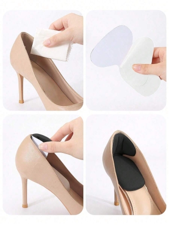 1 Pair/2 Pairs Heel Grips Liner Cushions Inserts For Loose Shoes, Heel Pads Snugs For Shoe Too Big Men Women, Filler Improved Shoe Fit And Comfort, Prevent Heel Slip And Blister Plain Basics Cute Plain / Plain Toe - Image 12