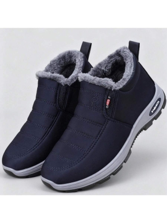 Women Boots Waterproof Ankle Boots Low Heel Winter Boots Fashion Black Winter Shoes Women Warm Snow Boots - Image 14