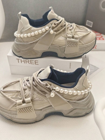 2pcs Fashionable Faux Pearl & Rhinestone Shoe Chains, Suitable For Casual Shoes, Sneakers, Canvas Shoes, Boots, DIY Shoe Accessories, Detachable & Reusable (Shoes Not Included) - Image 7