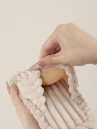 Women's Open Toe Thick Sole Warm Fleece Slippers, Indoor & Outdoor Wear Foam Thermal Slippers, For Autumn/Winter,Furry Shoes - Image 39