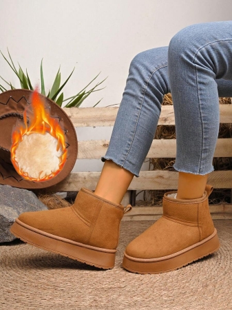 5cm Increase Women's Mid-Calf Outdoor Snow Boots, Warm Thermal Lining, Anti-Slip Sole, Winter Boots For Women - Image 3