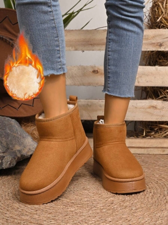 5cm Increase Women's Mid-Calf Outdoor Snow Boots, Warm Thermal Lining, Anti-Slip Sole, Winter Boots For Women - Image 4