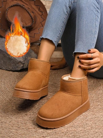 5cm Increase Women's Mid-Calf Outdoor Snow Boots, Warm Thermal Lining, Anti-Slip Sole, Winter Boots For Women - Image 6