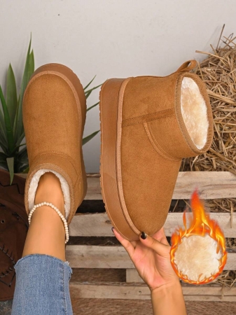 5cm Increase Women's Mid-Calf Outdoor Snow Boots, Warm Thermal Lining, Anti-Slip Sole, Winter Boots For Women - Image 7