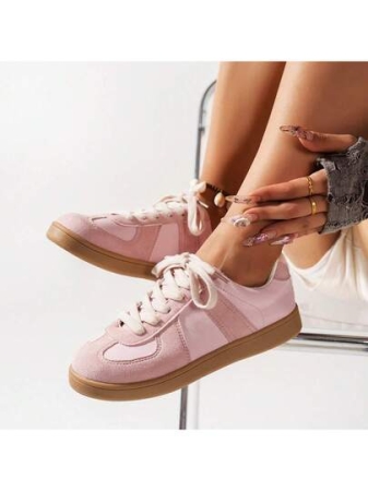 European And American Style Large Size German Training Shoes 5 New Round Toe Versatile Lace-Up Flat White Shoes Low-Cut Sports Shoes