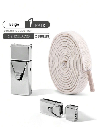 1pair Elastic No-Tie Shoe Laces With Switch Button, Black, Fits For Sneakers, Sports Shoes, Casual Shoes,White Shoes,Basketball Shoes, Trainers Running Shoes Summer - Image 16