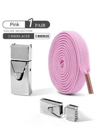 1pair Elastic No-Tie Shoe Laces With Switch Button, Black, Fits For Sneakers, Sports Shoes, Casual Shoes,White Shoes,Basketball Shoes, Trainers Running Shoes Summer - Image 21