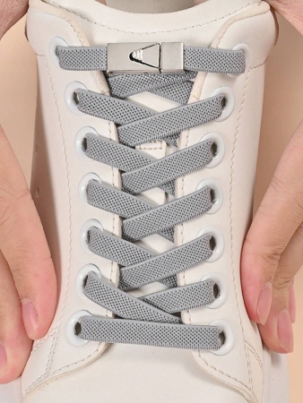 1pair Elastic No-Tie Shoe Laces With Switch Button, Black, Fits For Sneakers, Sports Shoes, Casual Shoes,White Shoes,Basketball Shoes, Trainers Running Shoes Summer - Image 23