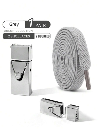 1pair Elastic No-Tie Shoe Laces With Switch Button, Black, Fits For Sneakers, Sports Shoes, Casual Shoes,White Shoes,Basketball Shoes, Trainers Running Shoes Summer - Image 26