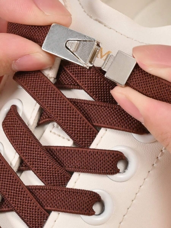 1pair Elastic No-Tie Shoe Laces With Switch Button, Black, Fits For Sneakers, Sports Shoes, Casual Shoes,White Shoes,Basketball Shoes, Trainers Running Shoes Summer - Image 27