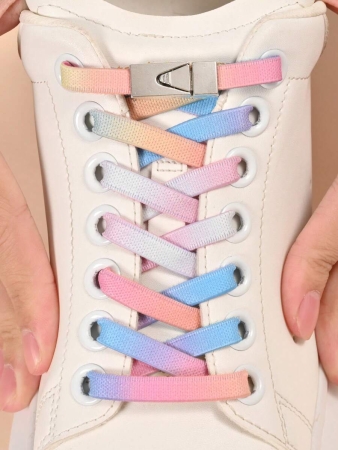 1pair Elastic No-Tie Shoe Laces With Switch Button, Black, Fits For Sneakers, Sports Shoes, Casual Shoes,White Shoes,Basketball Shoes, Trainers Running Shoes Summer - Image 32