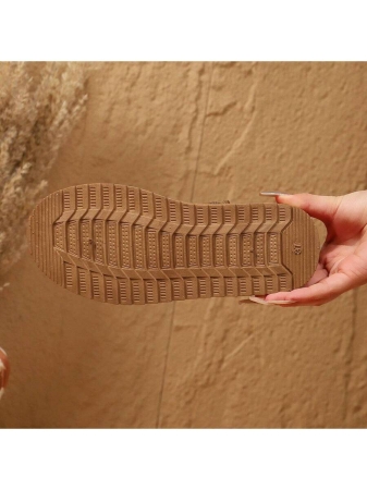 Women's Mid-Calf Snow Boots, Thermal Lined Thick Tube Flat Winter Shoes, Outdoor Short Tube Thick Bottom Warm Boots, Slip-On Mid-Calf Boots, Winter - Image 8