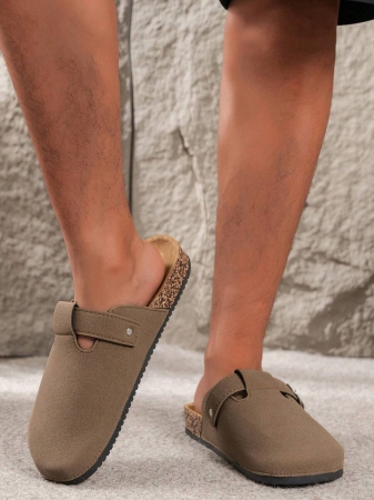 Men's Slip-On Slippers, Essential For Autumn/Winter, Available With Or Without Thermal Lining, Fashionable & Minimalist Design, Lightweight & Durable Sole, Suitable For Indoor & Outdoor Wear, All Season - Image 4