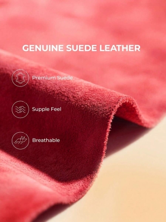 Women's Snow Boots Genuine Suede With Faux Fur Lining. 0.9 Inch Flat Classic Water-Resistant, Anti-Slip Winter Booties Feature A Slip-On Design And Comfortable Memory Foam,Suit For Staying Warm And Stylish This Winter - Image 5