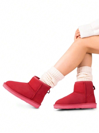 Women's Snow Boots Genuine Suede With Faux Fur Lining. 0.9 Inch Flat Classic Water-Resistant, Anti-Slip Winter Booties Feature A Slip-On Design And Comfortable Memory Foam,Suit For Staying Warm And Stylish This Winter - Image 12